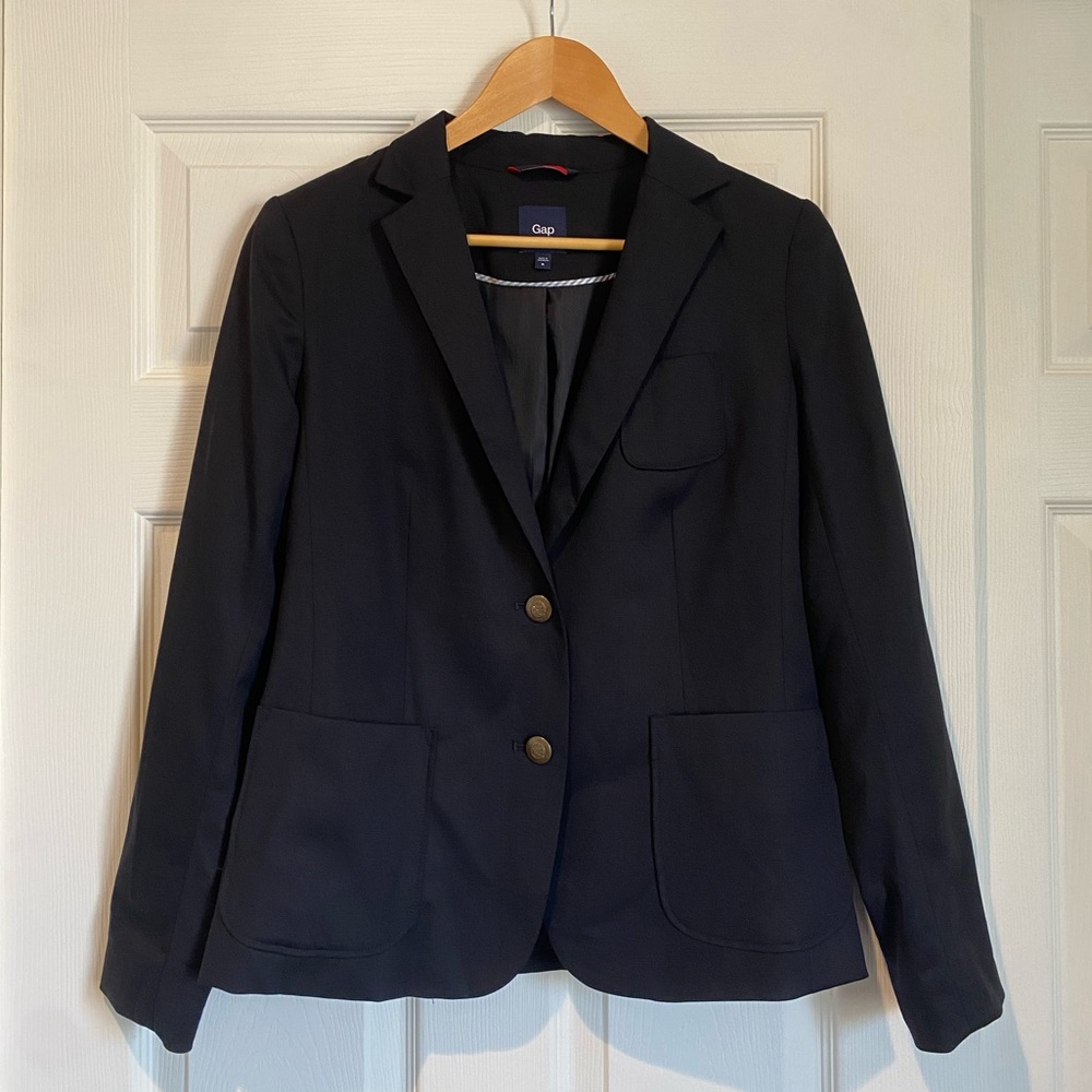Vintage GAP Women's Wool Black Classic Blazer